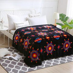Silk Touch One Ply Twin/Full Blanket – Star Burst Design (Twin/Full)