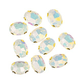 Crystal Lane DIY Sew-On Rhinestones – 13×18 mm Gold Setting (1 Pair)