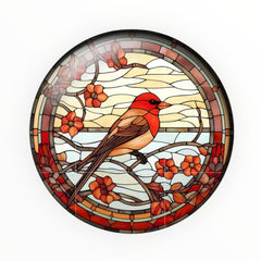 20mm Cardinal Glass Gems – Glue-On (Pair)