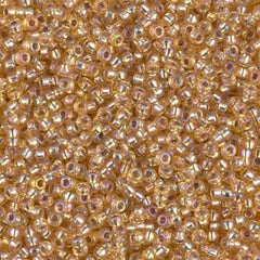 11/0 Miyuki Seed Bead Gold Silver Lined AB #1003