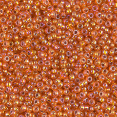 11/0 Miyuki Seed Bead Light Orange Silver Lined AB #1008