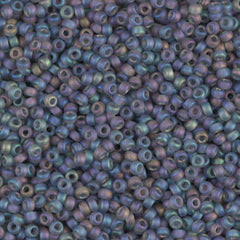 11/0 Miyuki Seed Beads Grey Transparent AB Matte #0152FR
