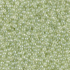 11/0 Miyuki Seed Beads Pale Moss Green Luster #0371