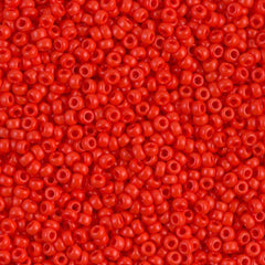 11/0 Miyuki Seed Beads Red Vermillion Opaque # 0407