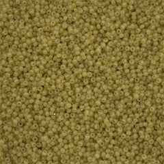 11/0 Preciosa Seed Beads Alabaster Mustard Solgel #43269