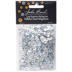 Round Sequins – 6mm – Silver Hologram (Approx. 1600pcs)