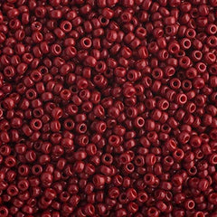 15/0 Miyuki Seed Beads Light Maroon Opaque Duracoat, 22g Vials