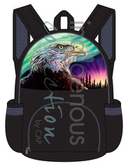 Sky Dance – Wolf Song Foldable Backpack by Amy Keller-Rempp (Mohawk Artist)