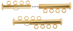Tube Clasp – 4-Strand – Gold (1pc), NF/LF