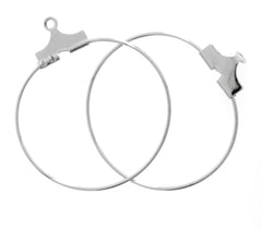 Ear Hoop – Round – 25mm – Nickel Colour (10pcs)