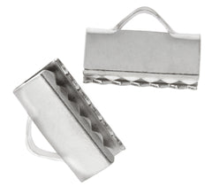 Ribbon/Cord Ends 16mm LF/NF – Nickel Color (25pcs)