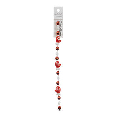 Crystal Lane DIY Designer Holiday 7″ Bead Strand – Red Mittens (Lampwork Red & White Mix)