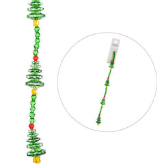 Crystal Lane DIY Designer Holiday 7″ Bead Strand – Green Christmas Tree Stack