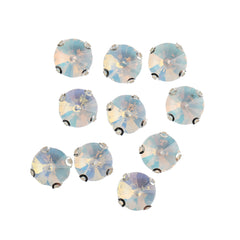 Crystal Lane DIY Sew-On Rhinestones – 10 mm Silver Setting (1 Pair)