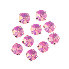 Crystal Lane DIY Sew-On Rhinestones – 10 mm Silver Setting (1 Pair)