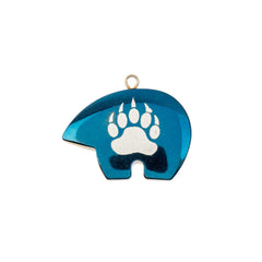 Hematite Plated Metallic Pendant – Bear (28×20mm)