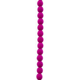 Czech Glass Beads Strand – 4mm White Alabaster Velvet Fuchsia (46 pcs)