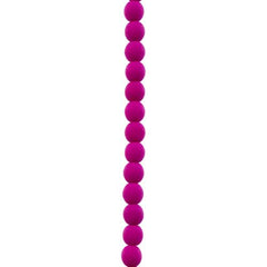 Czech Glass Beads Strand – 4mm White Alabaster Velvet Fuchsia (46 pcs)
