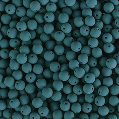 Czech Glass Beads Strand – 4mm White Alabaster Dark Teal Blue (46 pcs)