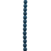 Czech Glass Beads Strand – 4mm White Alabaster Dark Teal Blue (46 pcs)