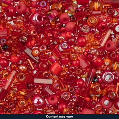 Czech Seed Beads – 50g – Red Assorted Mix
