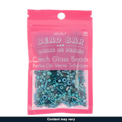 Czech Seed Beads – 50g – Turquoise Blue Assorted Mix