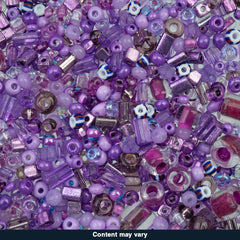 Czech Seed Beads – 50g – Light Purple Assorted Mix