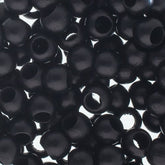 Euro Wood Beads - Round Large Hole 8x6.5mm Black