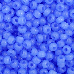 11/0 Preciosa Seed Beads Opaque Oily Blue #01010