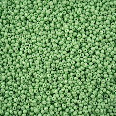 11/0 Preciosa Seed Beads Dark Green Chalk Dyed Solgel #43250
