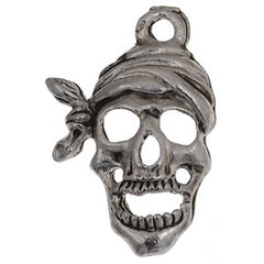 Pendant – Pirate Skull with Bandana Antique Silver LF/NF (2 pcs)