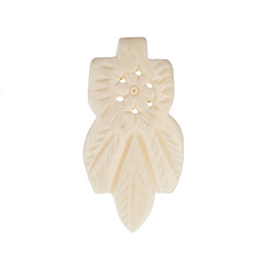 Bone Dream Catcher Pendant – Hand-Carved Beige (1 pc)