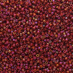 Delica 11/0 RD #2275 Opaque Glazed Red Cherry AB 5.2g Vial