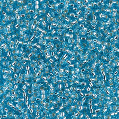 11/0 Miyuki Seed Beads Aqua Silver Lined #0018