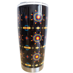 Double-Walled Stainless Steel Travel Mug – Starburst Design (20 oz)