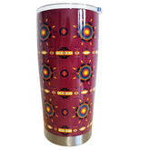 Double-Walled Stainless Steel Travel Mug – Starburst Design (20 oz)