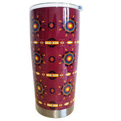 Double-Walled Stainless Steel Travel Mug – Starburst Design (20 oz)
