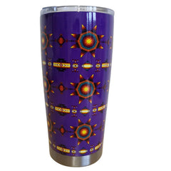 Double-Walled Stainless Steel Travel Mug – Starburst Design (20 oz)