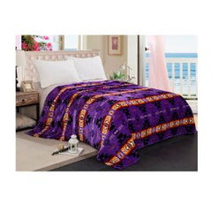 Silk Touch One-Ply Queen Blanket – Navajo Print (80" × 80")