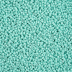 10/0 Preciosa PermaLux Seed Bead Dyed Chalk Mint Matte