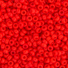 15/0 Miyuki Seed Beads Red Vermillion Opaque #0407