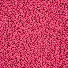 10/0 Preciosa PermaLux Seed Bead Dyed Chalk Fuchsia Matte