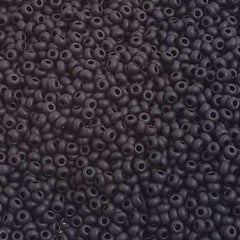 10/0 Preciosa Seed Beads Opaque Black Matte
