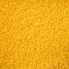 11/0 Preciosa Seed Beads Bright Yellow Chalk Sfinx Terra Dyed