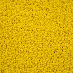 11/0 Preciosa Seed Beads Opaque Yellow Matte Rainbow #43202