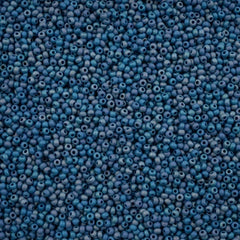 11/0 Preciosa Seed Beads Opaque Blue Matte Rainbow #43214