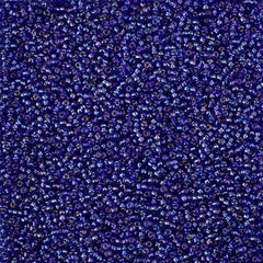 11/0 Preciosa Seed Beads Silver Lined Rainbow Cobalt Blue  #43216