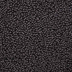 11/0 Preciosa Seed Beads Jet Terra Pearl Black #43226
