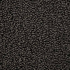 11/0 Preciosa Seed Beads Jet Terra Pearl Grey #43229