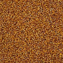 11/0 Preciosa Seed Beads Silver Lined Rainbow Gold  #432131